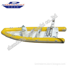 Rigid Fiberglass Inflatable Boats Hypalon 750cm